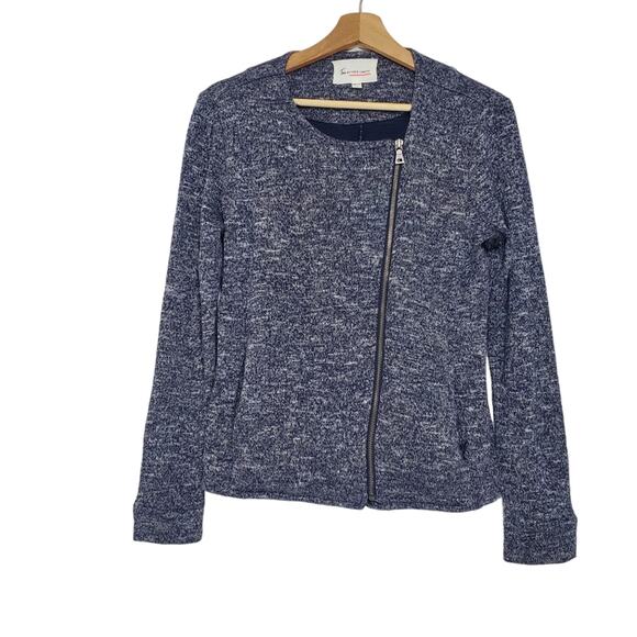 Two by Vince Camuto | Soft Knit Moto Zip Sweater Jacket Swacket Pockets - Picture 1 of 8